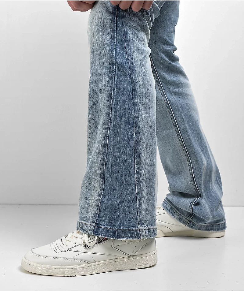 Ninth Hall Encino Signal Light Blue Flare Jeans
