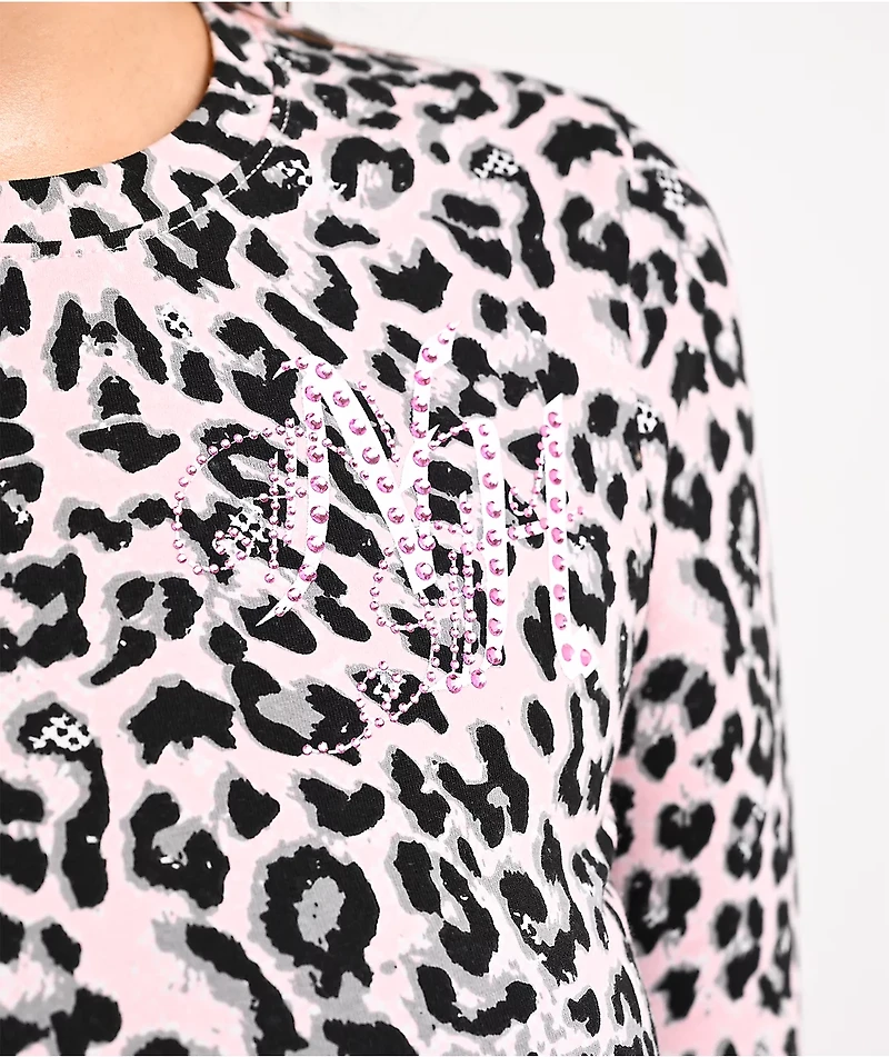 Ninth Hall Estie Pink Leopard Long Sleeve T-Shirt