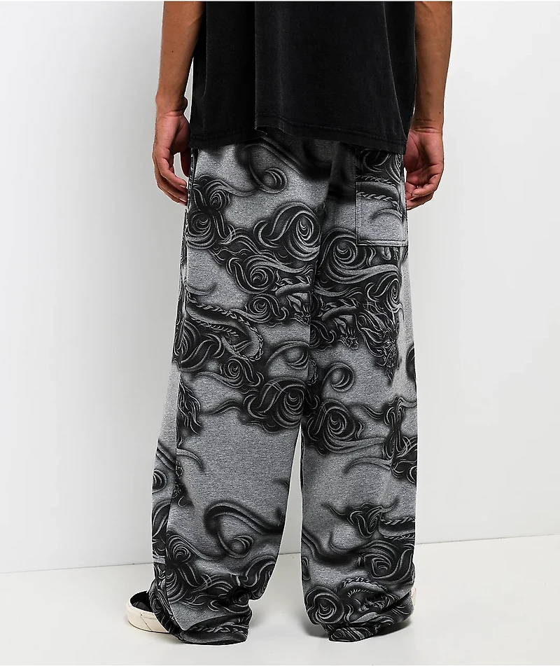 Ninth Hall Etched Grey Baggy Sweatpants