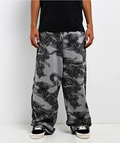 Ninth Hall Etched Grey Baggy Sweatpants