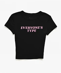Ninth Hall Everyone's Type Black Crop T-Shirt