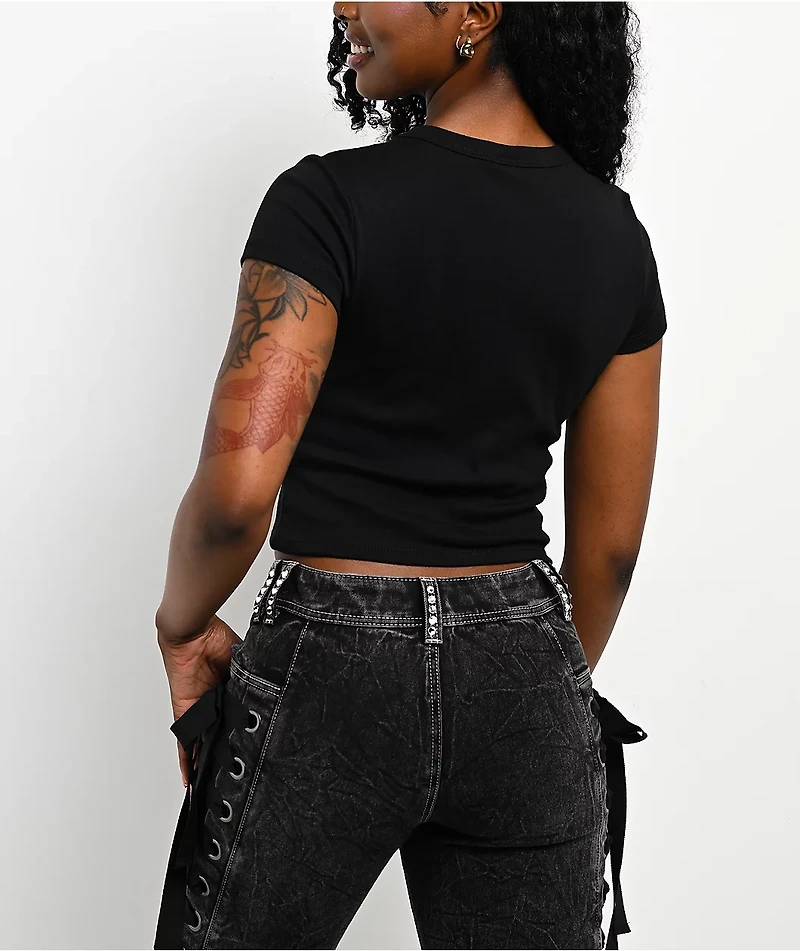 Ninth Hall Everyone's Type Black Crop T-Shirt