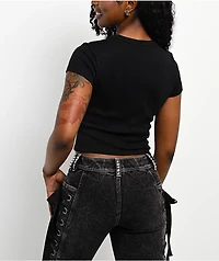 Ninth Hall Everyone's Type Black Crop T-Shirt