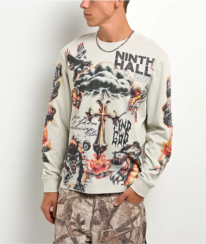 Ninth Hall Everything Is Fine Off White Long Sleeve T-Shirt