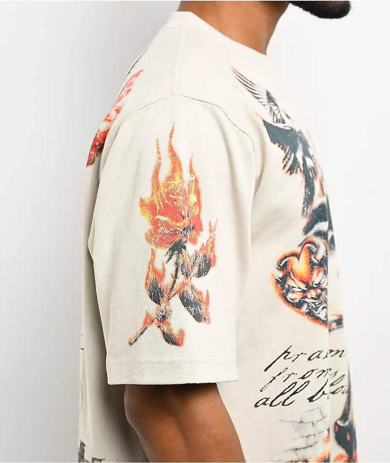 Ninth Hall Everythings Fine White T-Shirt