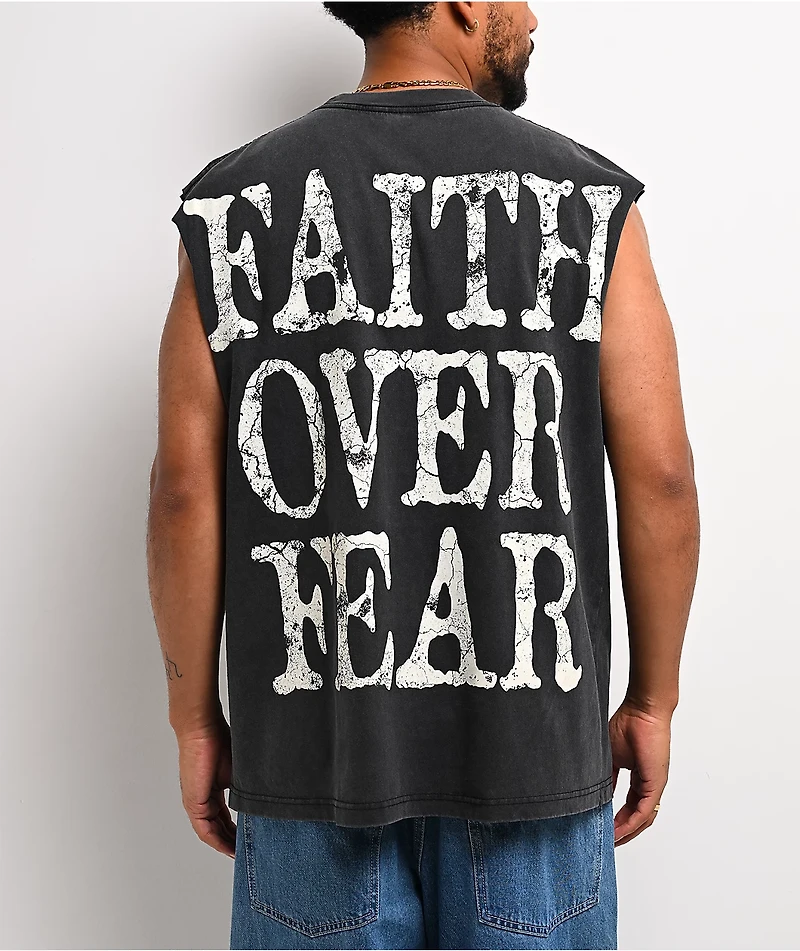 Ninth Hall Exiled Black Wash Tank Top