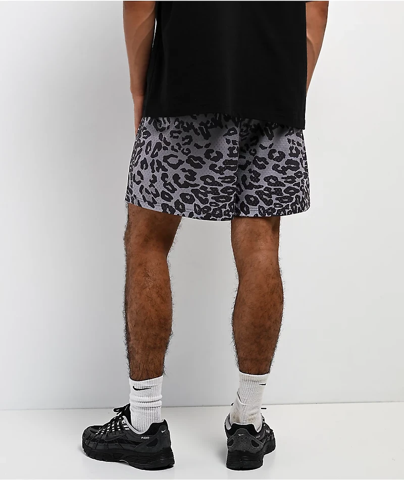 Ninth Hall Fade Leopard Grey Mesh Shorts