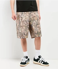 Ninth Hall Faded Camo Double Knee Loose Carpenter Shorts