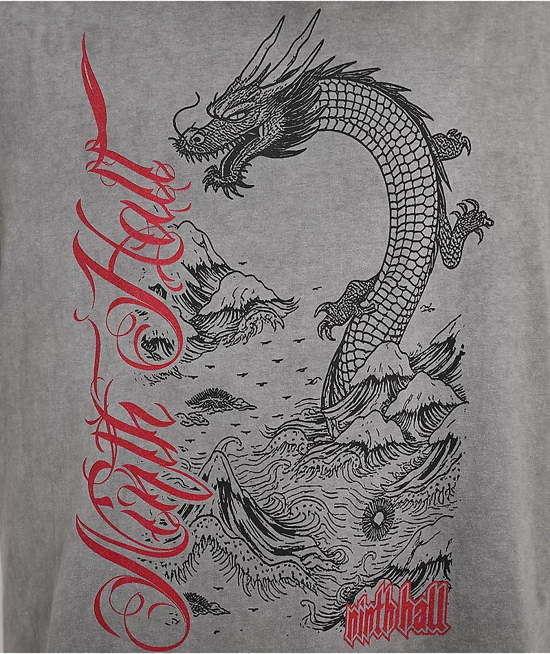 Ninth Hall Fallacy Charcoal Grey Wash T-Shirt
