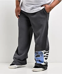 Ninth Hall False Start Grey Wash Baggy Sweatpants