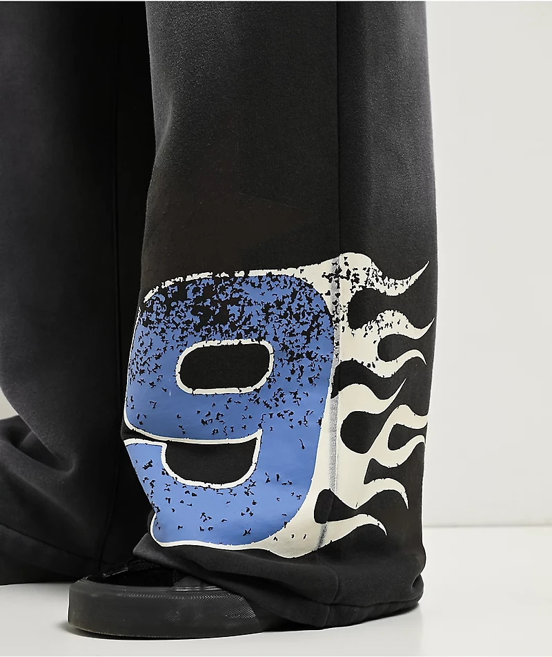 Ninth Hall False Start Grey Wash Baggy Sweatpants