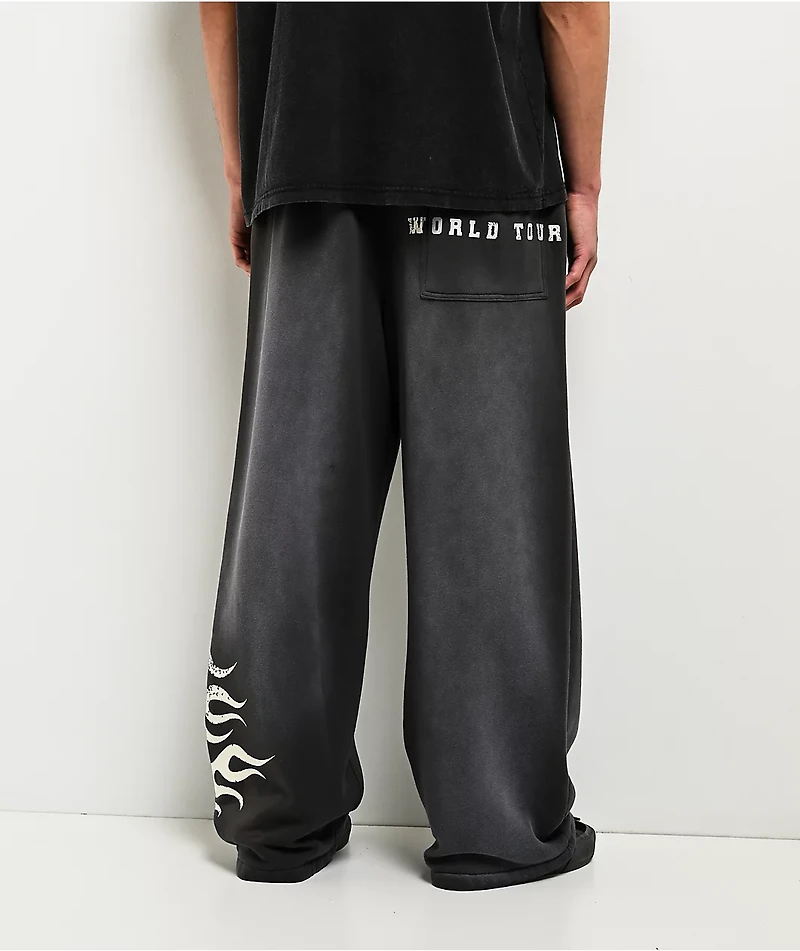 Ninth Hall False Start Grey Wash Baggy Sweatpants