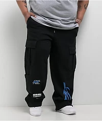 Ninth Hall Fast Lane Black Baggy Cargo Sweatpants