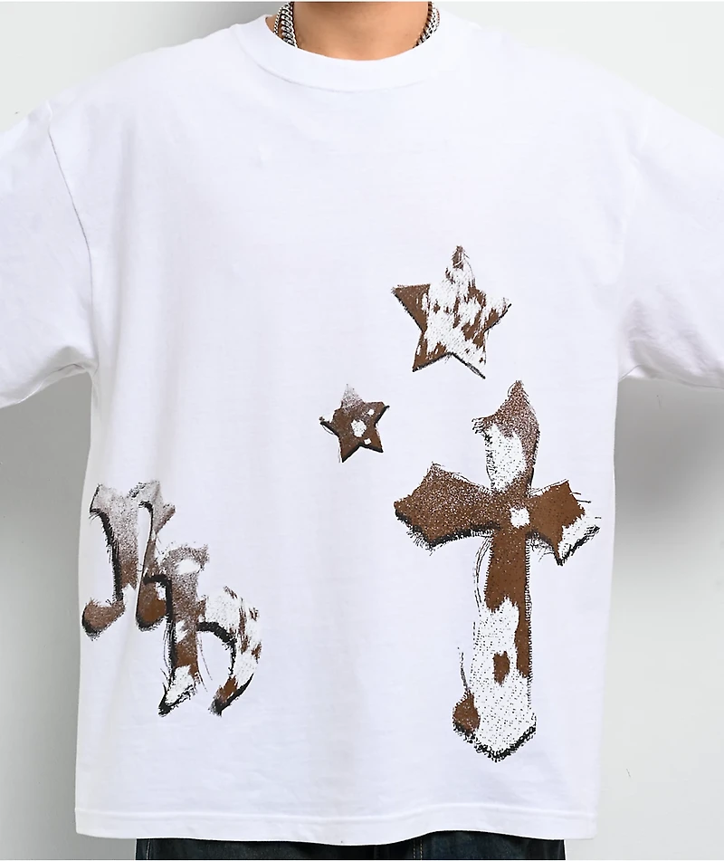 Ninth Hall Faux-NY Hair White T-Shirt