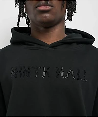 Ninth Hall Faux Rhinestones Black Hoodie