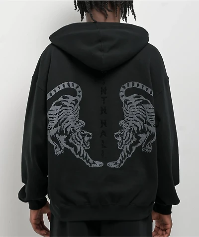 Ninth Hall Faux Rhinestones Black Hoodie