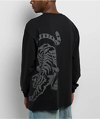 Ninth Hall Faux Rhinestones Black Long Sleeve T-Shirt