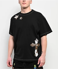 Ninth Hall Faux-ny Hair Black Boxy T-Shirt
