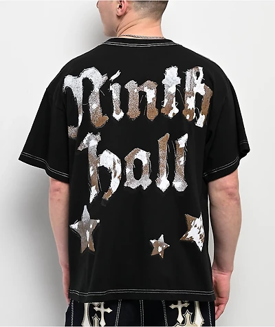 Ninth Hall Faux-ny Hair Black Boxy T-Shirt