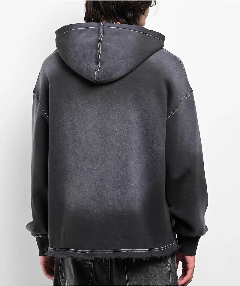 Ninth Hall Fein Black Wash Hoodie
