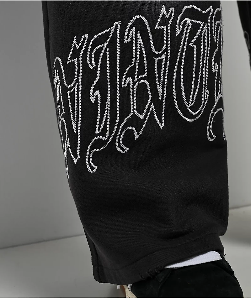 Ninth Hall Fien Black Wash Baggy Sweatpants