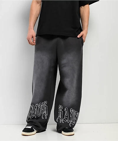 Ninth Hall Fien Black Wash Baggy Sweatpants