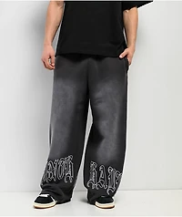 Ninth Hall Fien Black Wash Baggy Sweatpants