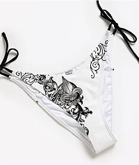 Ninth Hall Fleur White High Waist Bikini Bottom