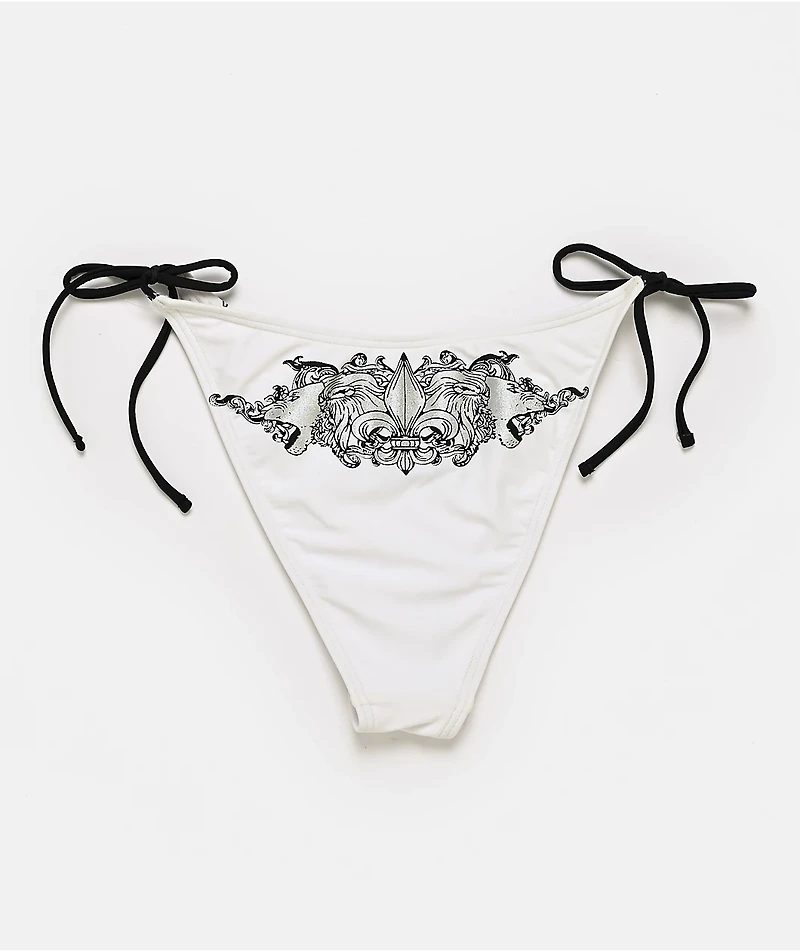 Ninth Hall Fleur White High Waist Bikini Bottom