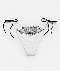 Ninth Hall Fleur White High Waist Bikini Bottom
