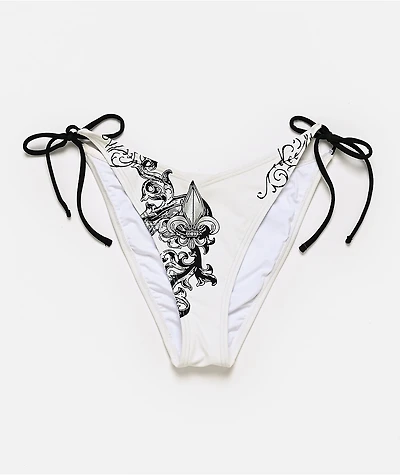 Ninth Hall Fleur White High Waist Bikini Bottom