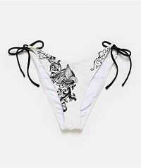 Ninth Hall Fleur White High Waist Bikini Bottom