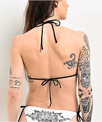 Ninth Hall Fleur White Triangle Bikini Top