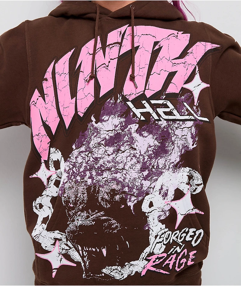 Ninth Hall Forged In Rage Brown Hoodie