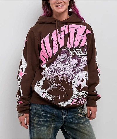 Ninth Hall Forged In Rage Brown Hoodie