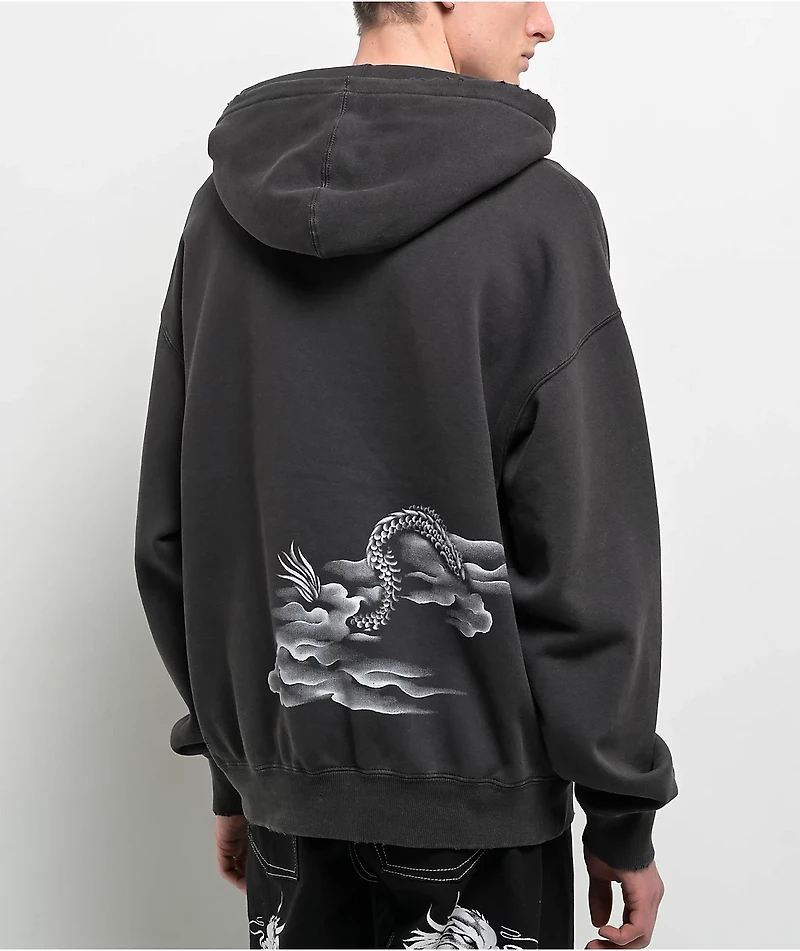 Ninth Hall Fundamentals Airbrushed Dragon Black Hoodie