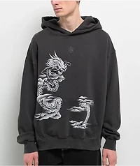Ninth Hall Fundamentals Airbrushed Dragon Black Hoodie