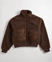 Ninth Hall Fundamentals Amory Deep Taupe Bomber Jacket