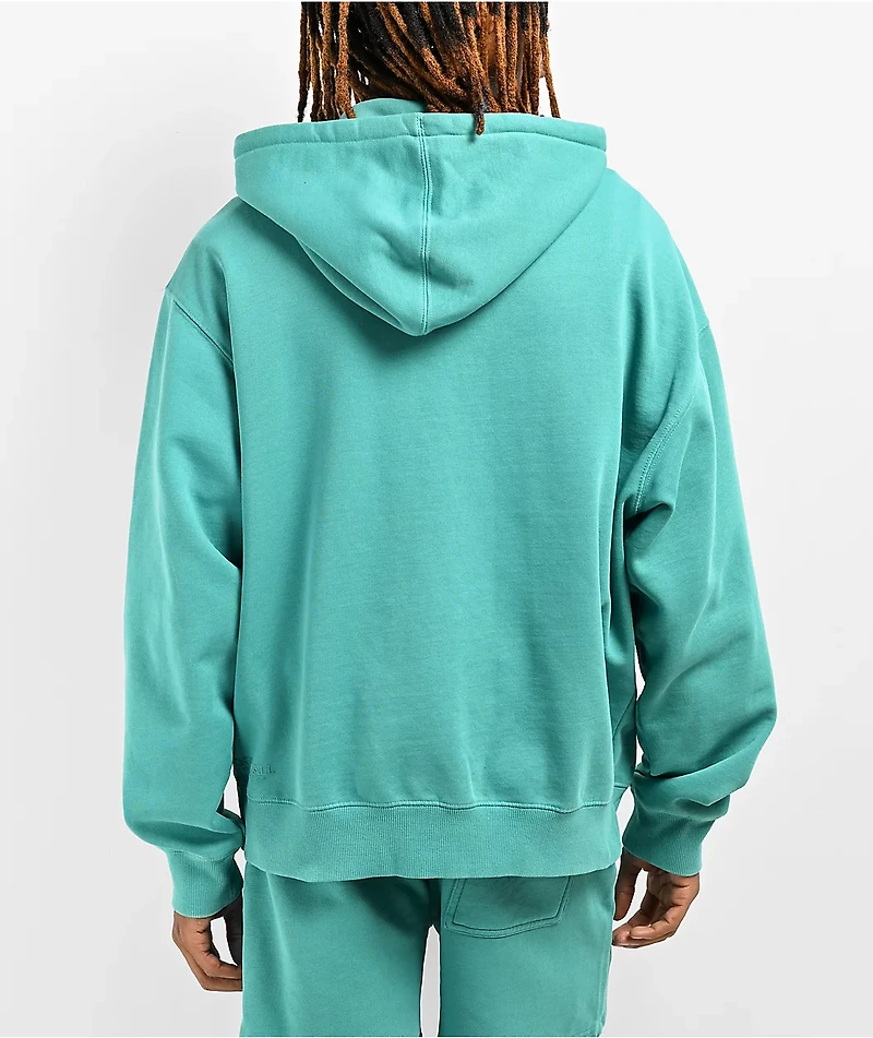 Ninth Hall Fundamentals Bay Blue Boxy Zip Hoodie