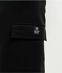 Ninth Hall Fundamentals Black Cargo Skate Sweat Shorts