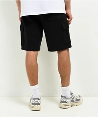 Ninth Hall Fundamentals Black Cargo Skate Sweat Shorts
