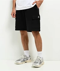 Ninth Hall Fundamentals Black Cargo Skate Sweat Shorts