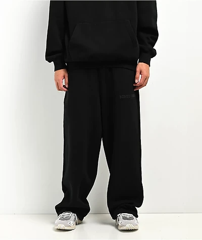Ninth Hall Fundamentals Black Oversized Sweatpants