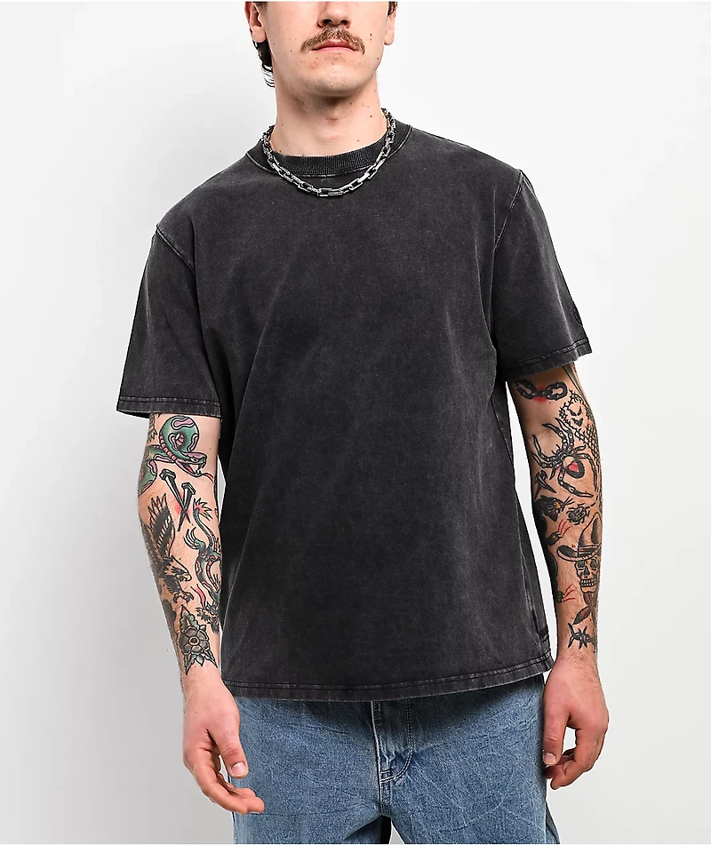 Ninth Hall Fundamentals Black Static Wash T-Shirt