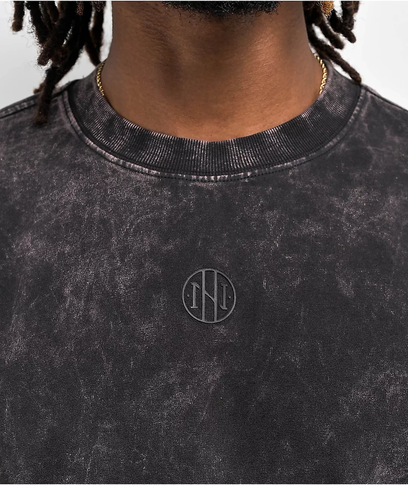 Ninth Hall Fundamentals Black Wash Wide T-Shirt