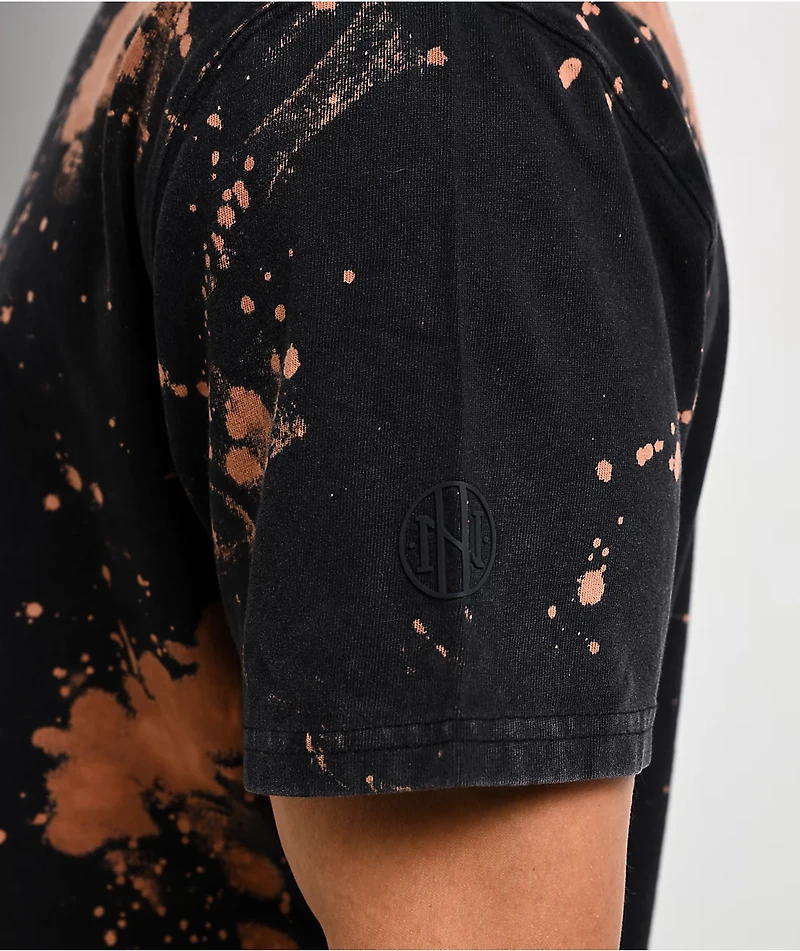 Ninth Hall Fundamentals Bleach Dye Black Wash Boxy T-Shirt