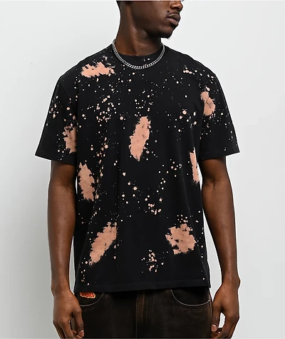 Ninth Hall Fundamentals Bleach Dye Black Wash Boxy T-Shirt
