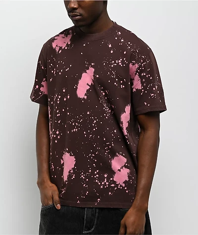 Ninth Hall Fundamentals Bleach Dye Brown Wash Boxy T-Shirt