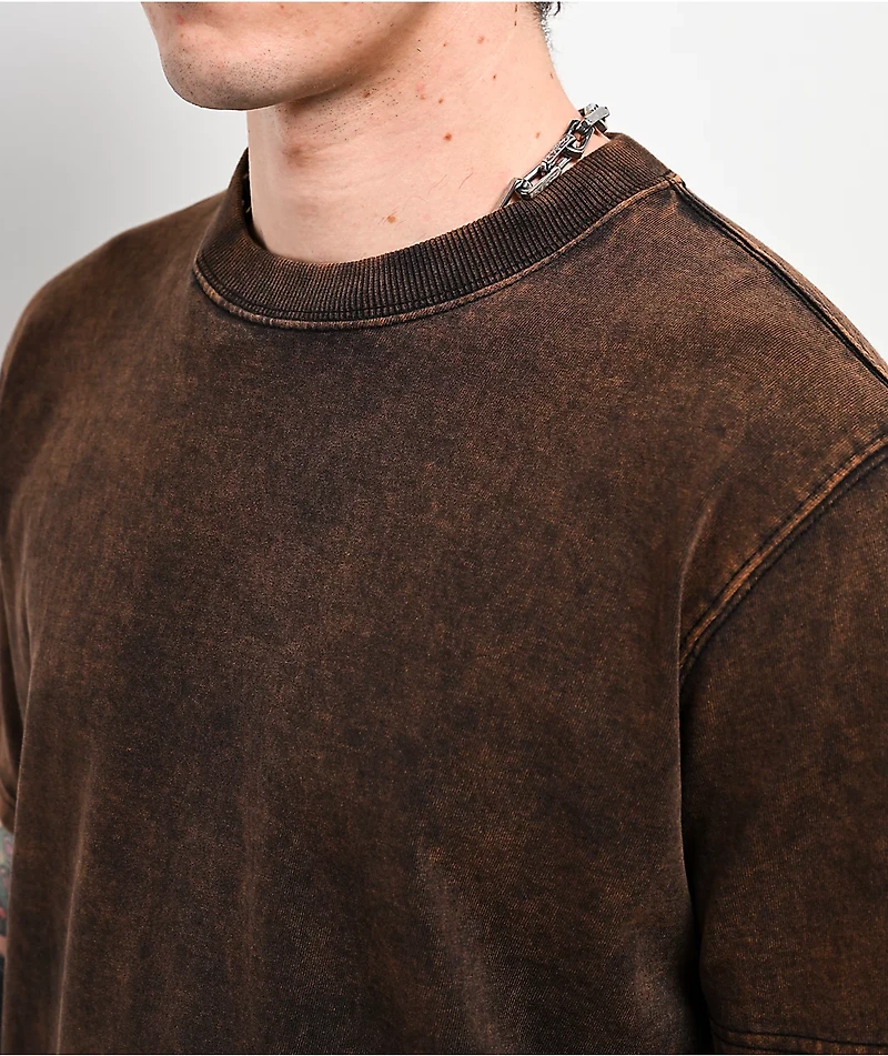 Ninth Hall Fundamentals Brown Static Wash T-Shirt