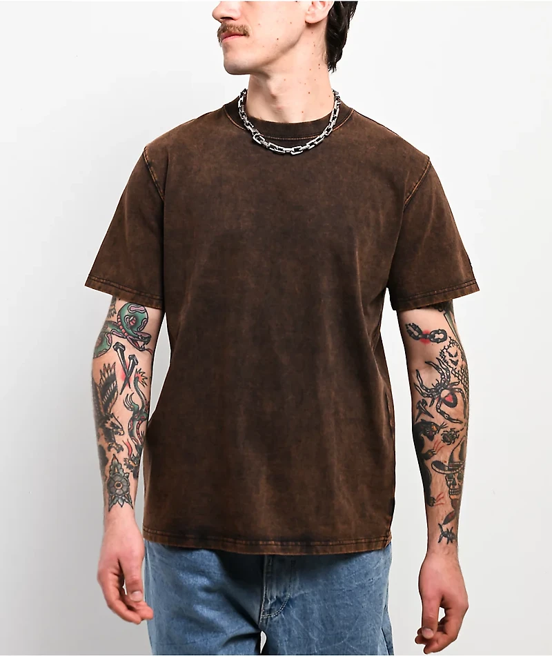 Ninth Hall Fundamentals Brown Static Wash T-Shirt